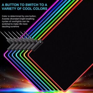 RGB Gaming Mouse Pad with Colorful LED Edges